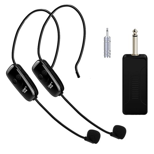 U12F UHF One For Two Wireless Headset Microphone Amplifier Mixer Universal G