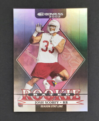 2002 Donruss Josh Scobey card #237 season stat line 085/114 rookie Cardinals