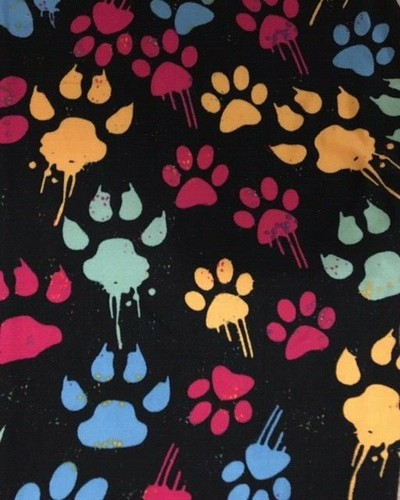 NWT ~ LuLaRoe Leggings ~ OS ~ BLACK PAW 