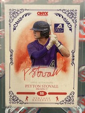 2022 Onyx Vintage Peyton Stovall Red Ink Prospect Auto /25 Arkansas