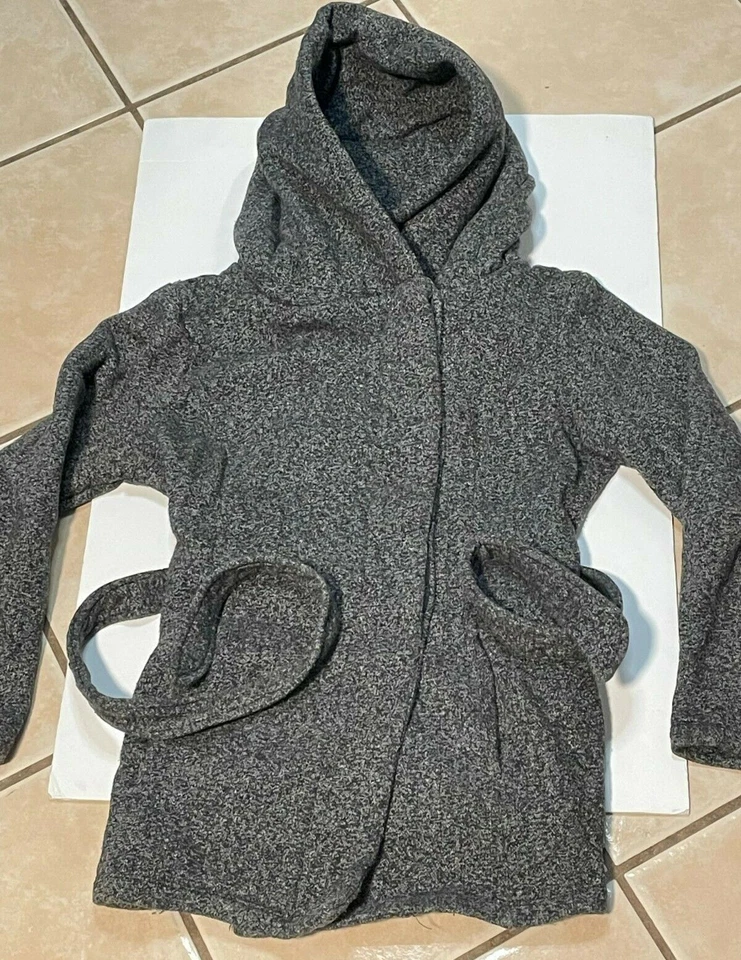 Mossimo Polar Sudadera Abrigo Mujer Pequeño Cinturón Botón Gris Foto 2 de 4