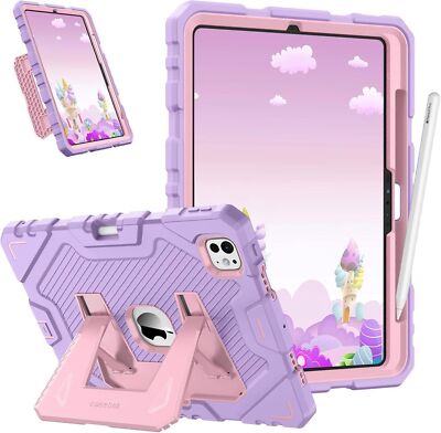 Case for iPad Pro 11-inch M4 2024 Fully-Body Rugged Heavy Duty Shockproof Cover