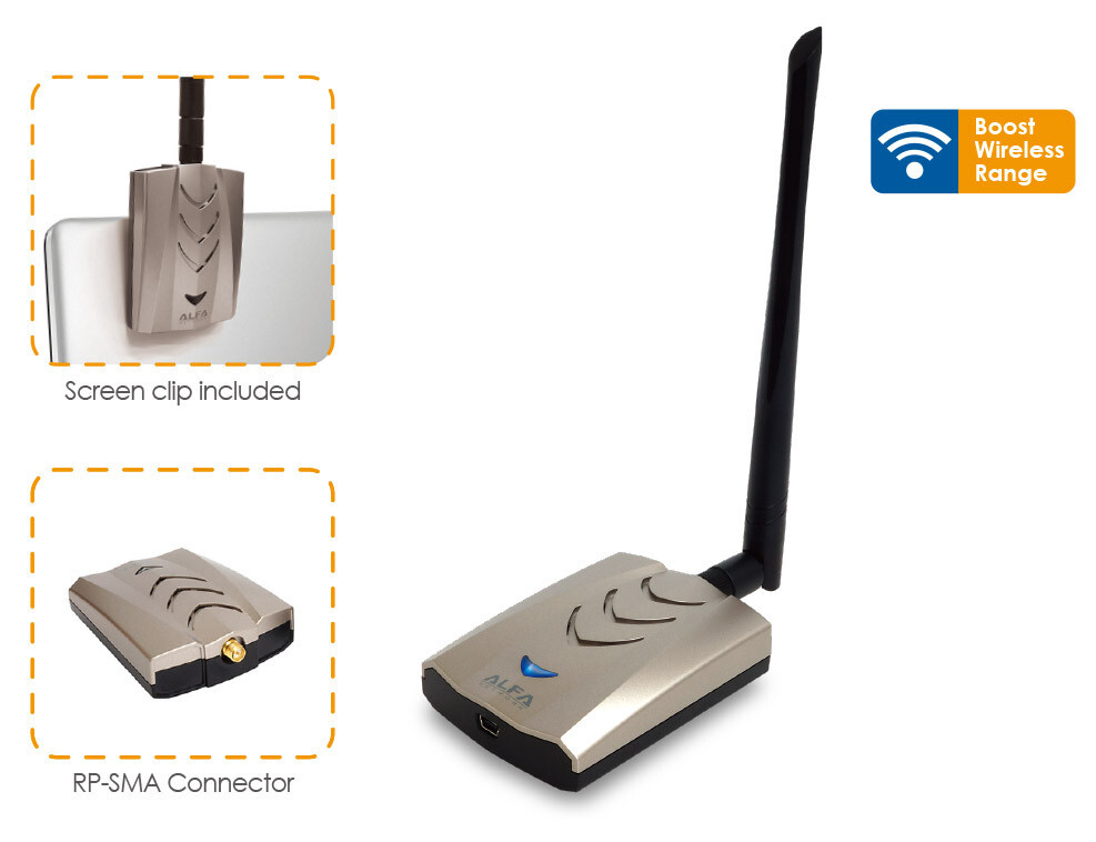 Alfa AWUS036ACHM 802.11ac High Power Wi-Fi USB Adapter Kali Alfa AWUS036ACHM 802.11ac High Power Wi-Fi USB Adapter Kali