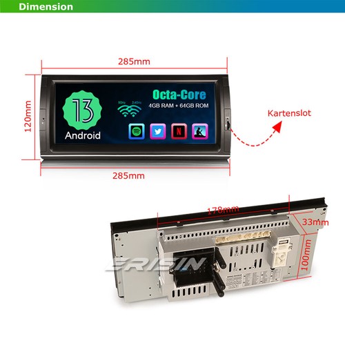 8-Cœur 10,25" IPS 64Go Android 14 BMW X5 E53 Autoradio USB DSP WiFi CarPlay Navi - Foto 18 di 21
