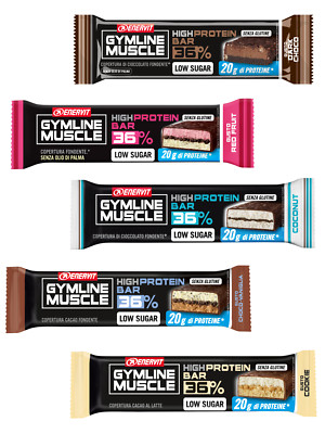 Enervit Gymline Protein Bar   Barrette da 55g al 36% Proteine   Gusti Assortiti