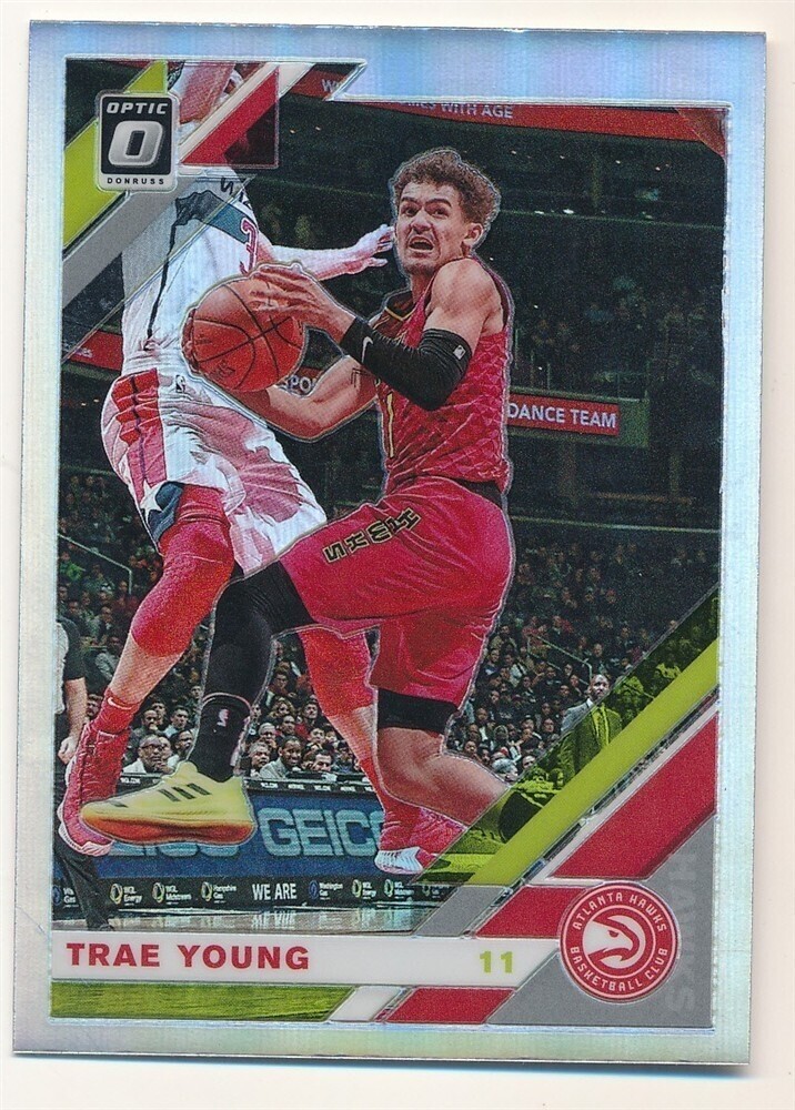 TRAE YOUNG 2019/20 DONRUSS OPTIC #2 HOLO SILVER PRIZMS ATLANTA HAWKS MINT SP