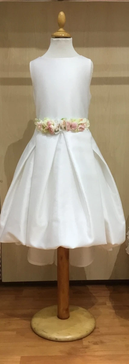 Robe De Demoiselle D'honneur Mariella Burani - Taille 3-6 Ans, Couleur écru - Occasion Très Bon état