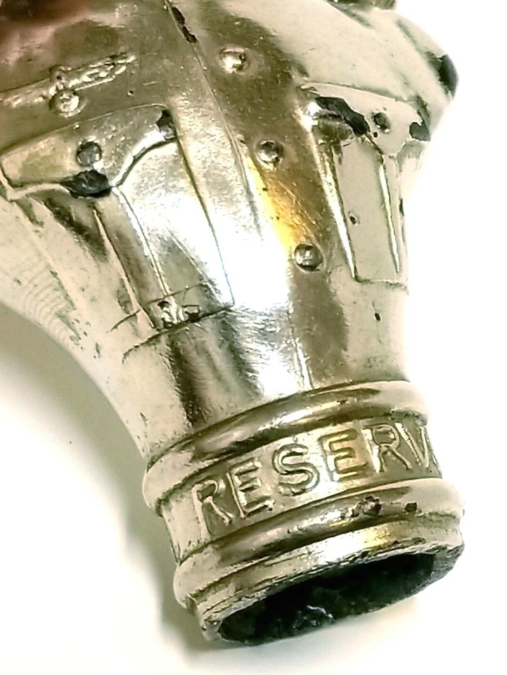 Antiguo bastón cabeza de soldado oficial alemán - Guerra de colección - MUY RARO Foto 4 de 4