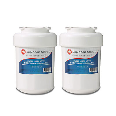 Fits GE MWF SmartWater MWFP GWF Comparable Refrigerator Water Filter 2 Pack