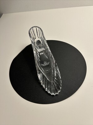 Galway Irish Crystal Slipper 6.5  Signed