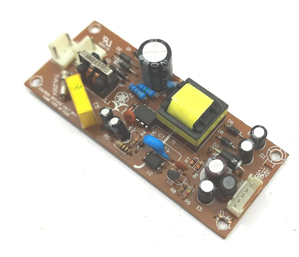 YDF-028 Rev 1.0 Netzteil PCB Platte T1AL250V Eingang 220VAC Leistung 12/5 Vdc - Bild 2 von 4