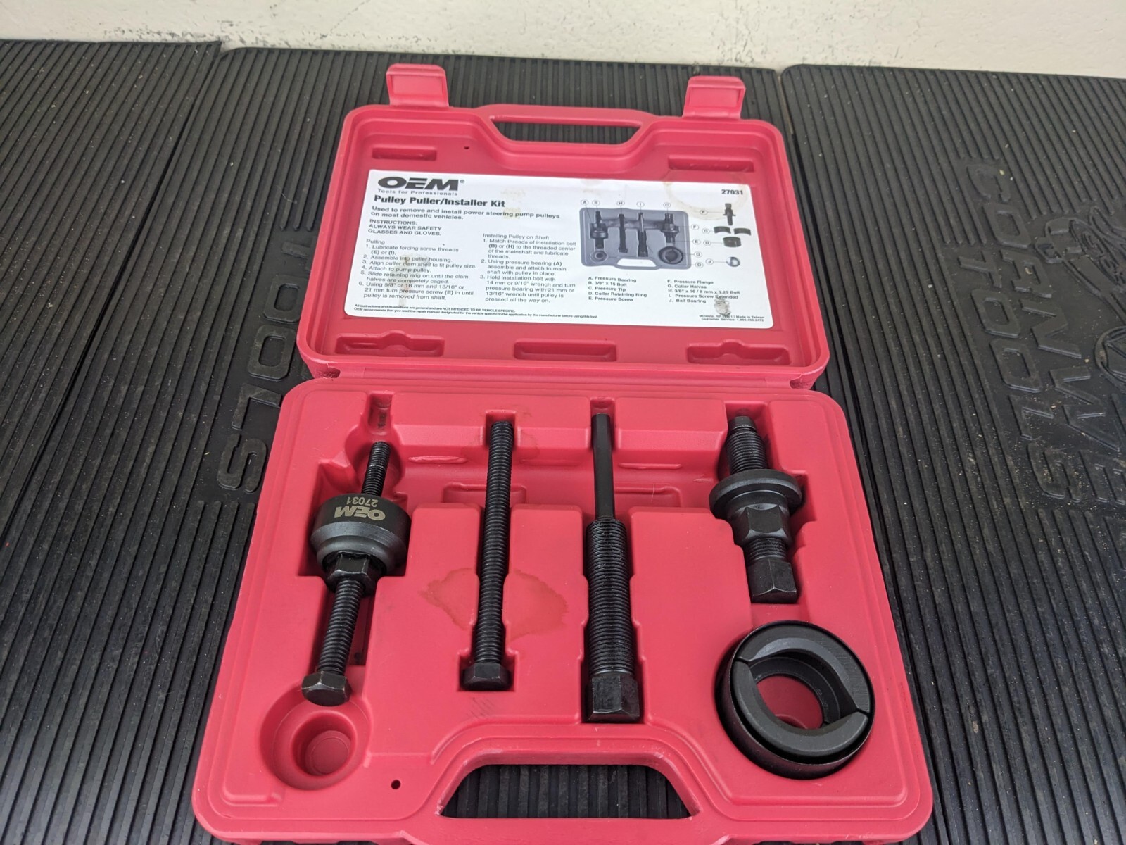bf269 OEM Tools 27031 Pulley Puller / Installer Kit for Power Steering