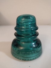 Vintage Hemingray Glass Insulator Aqua Green No 40 Made in USA