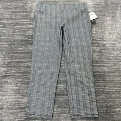 89th Madison Pants Size XL Womens Pull Up Plaid Dress Business NWT