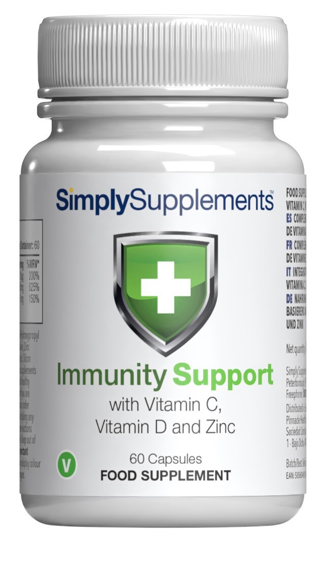 Immune System Vitamins | Vitamin C, Vitamin D & Zinc Capsules for Immune Support