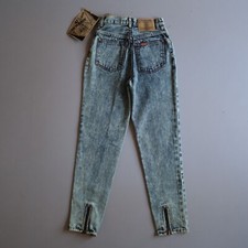 Vtg Jordache Mom Jeans Zip Ankle Acid Wash Tag 10 Measure 22 x 27 Kids Youth