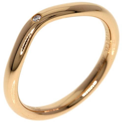 TIFFANY&Co. Anillo Banda Curvada Diamante Oro Rosa K18 - Imagen 2 de 8