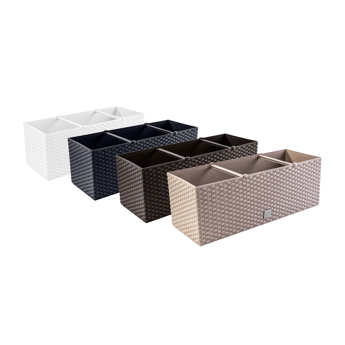 6 X Cassetta Da Balcone Fioriera Effetto Rattan Vaso Per - Foto 6