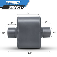 Epa 2x2.5center Inletoutlet Race Performance Chambered Exhaust Muffler Tip 2