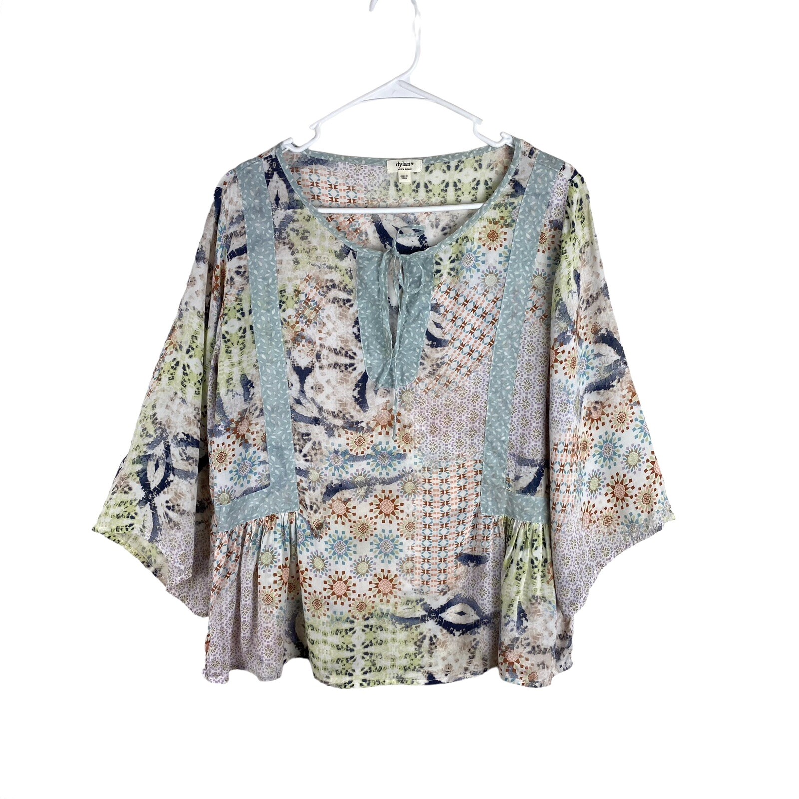 Dylan Blouse Top Boho Patchwork Print Pullover Wo… - image 9