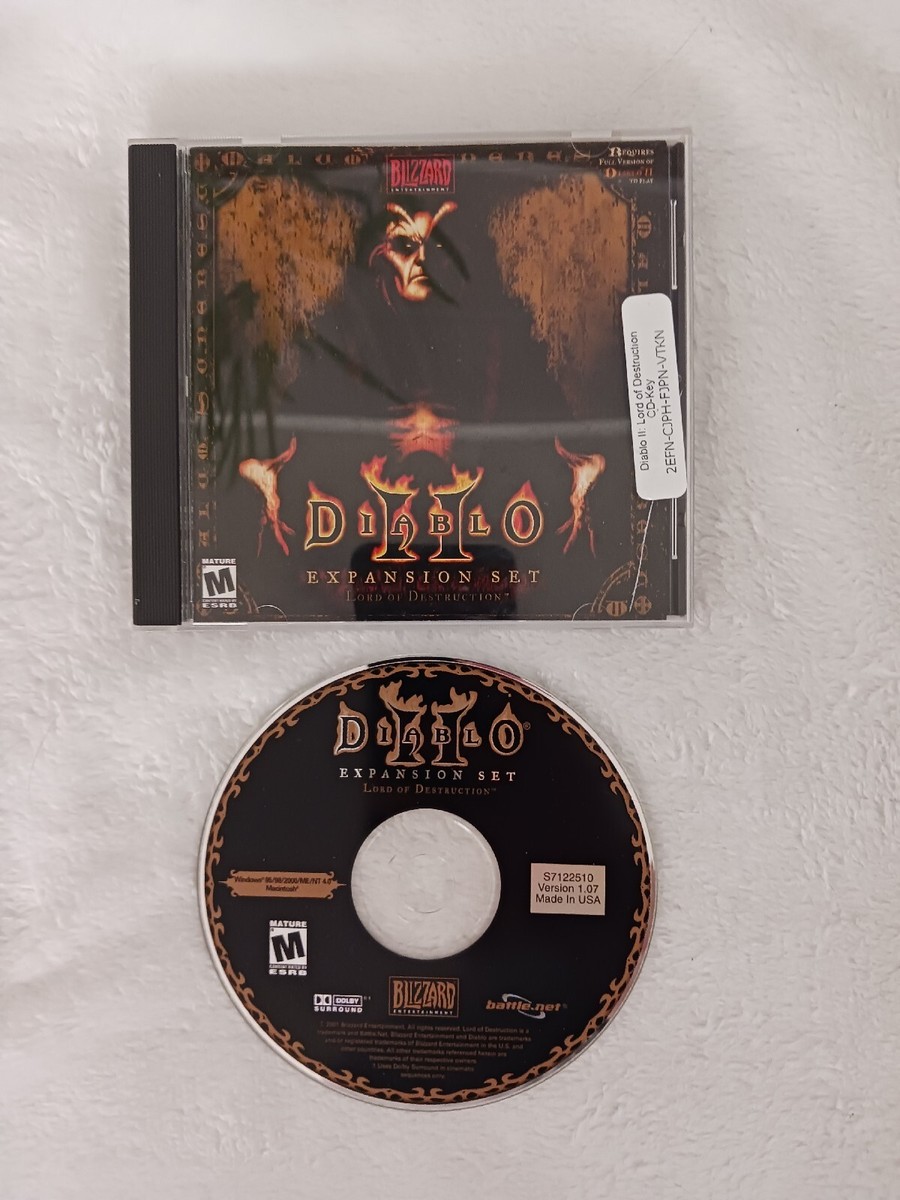 Diablo II 2 Expansion Set Lord of Destruction PC CD Video