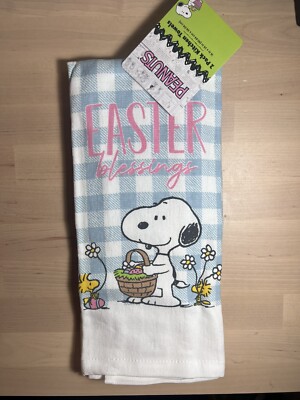 Peanuts Snoopy Woodstock Easter Blessings Set Of 2 Kitchen Towels