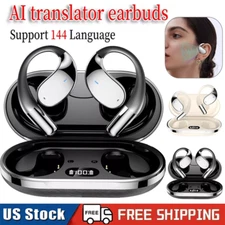 3 in1 Smart Voice Translation Earbuds 150+ Languages Real Time Translator US lot