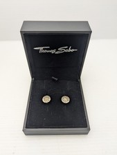 Thomas Sabo Disc Cz Gem Stud Earrings Sterlings Silver