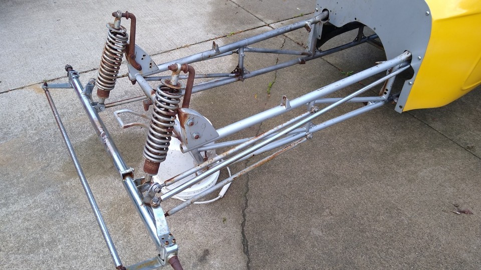 Vintage Altered Drag Car Chassis w/Fiberglass Body 1968 - 1970's Fuel D ...