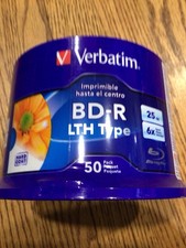 Verbatim 6X 25GB LTH Type Blu-Ray 50 pack Spindle Blank New Factory Sealed