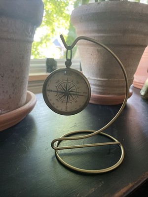 GOD'S Path Metal Compass with Display Stand Scripture Joshua 1:9 Christian