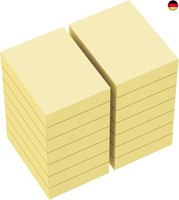 Zczn Haftnotizen 38 X 51 Mm, Klebezettel Selbstklebende Gelbe NotizblöCke, 100
