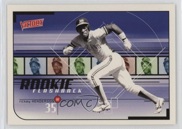 1999 Victory Rookie Flashback Rickey Henderson #462 HOF 4m0