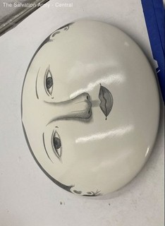 Ceramic Wall Hanging Home Decorative Art Girl Face Sculpture Made In Mexico