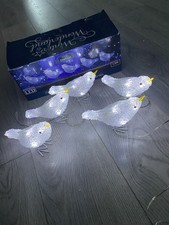 Set Of 5 Acrylic Christmas Doves