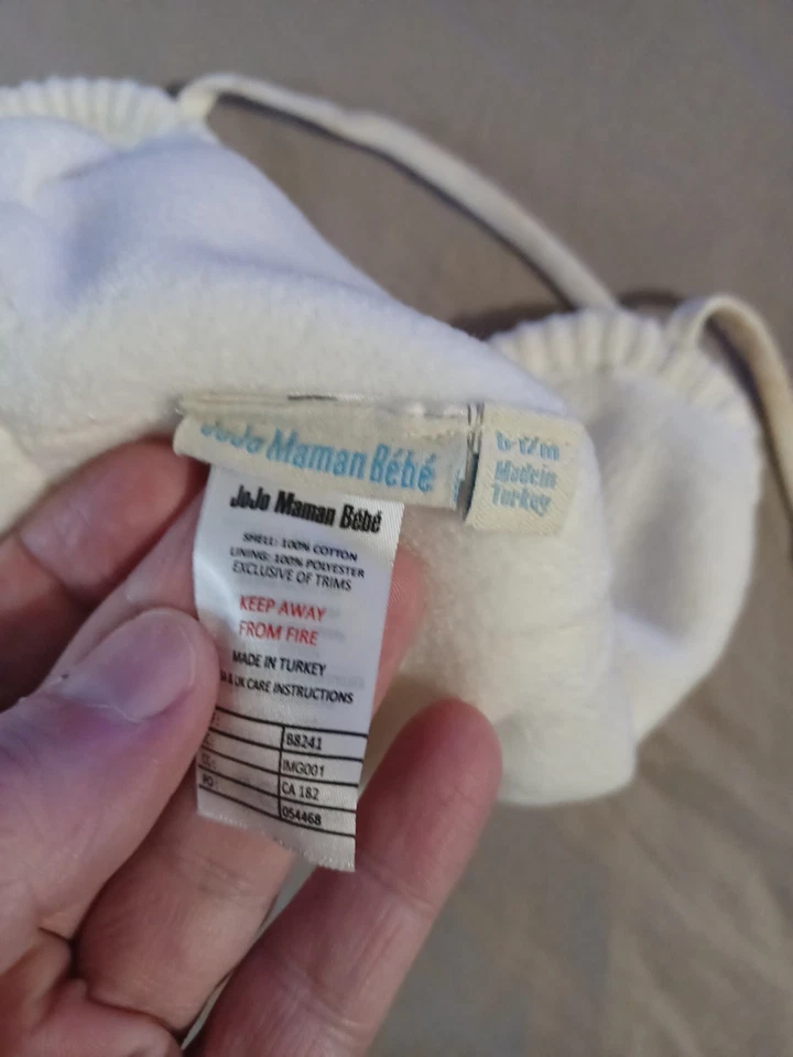 Invierno Niños 6-12 Mos Gorro Bebé Tejido Sombreros Vellón Forrado Orejera A Prueba de Viento Foto 4 de 4