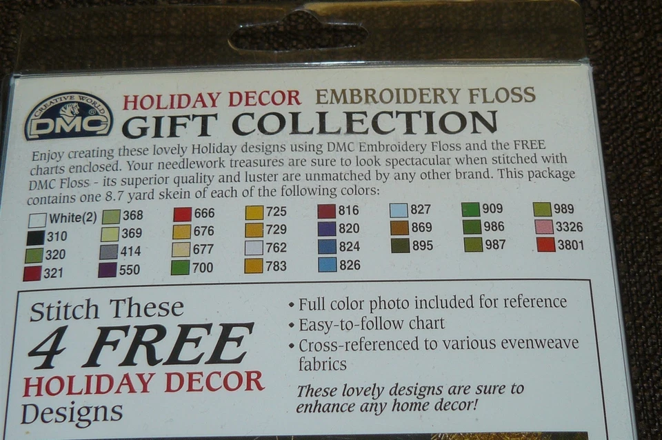DMC Holiday Decor Embroidery Floss Thread Gift Collection 30 Skeins NEW - Image 2 of 2
