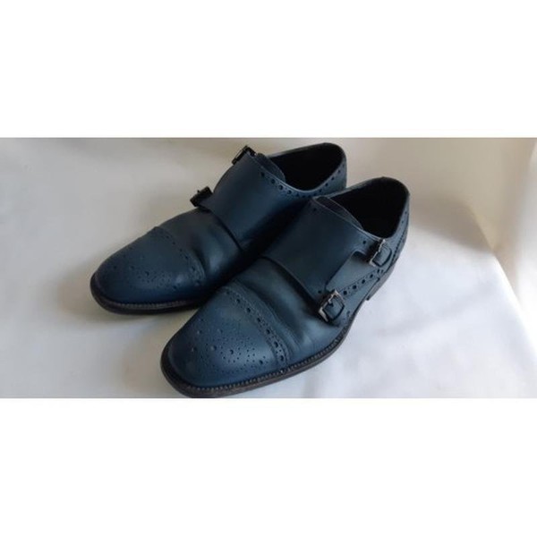 Men Baldinini Heels Navy Leather 39