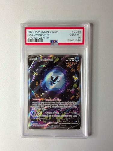 Pokemon Lumineon V GG39/GG70 PSA 10 GEM MINT Crown Zenith Galarian Gallery 2023