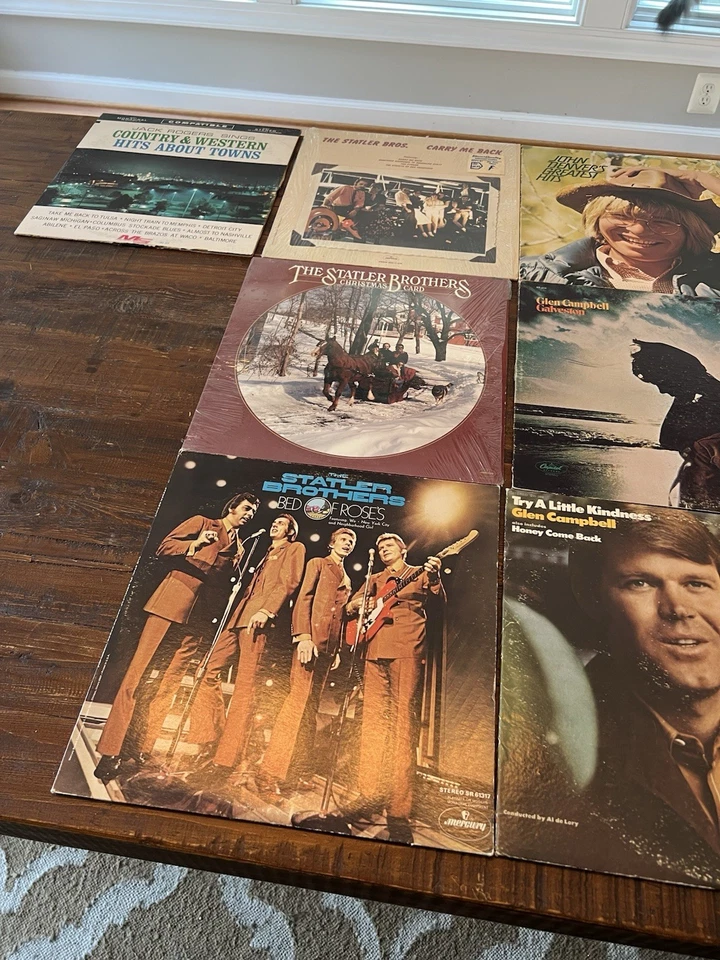 Lot of 10 Vintage Vinyl Record Albums Including John Denver Glenn Campbell - Image 2 of 4