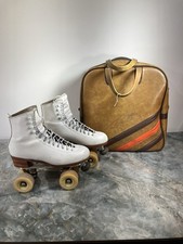 Riedell 297 White Roller Skates Bones Artistic Wheels Chicago Custom Plate Bag 7