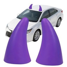1 Pair Car Roof Decals Devil's Horns 3D Cool Bull Horns Anti Purple horns
