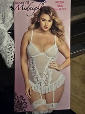 Seven 'Til Midnight White Bustier Thong Women's Size 1X/2X