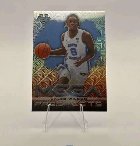 2025-26 Topps Bowman Chrome U Caleb Wilson Mega Prospects Silver Mojo Refractor