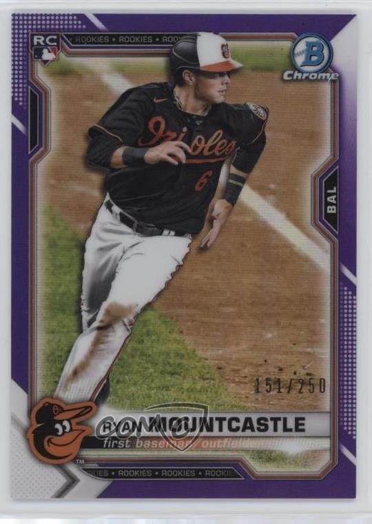 2021 Bowman Chrome Purple Refractor 151/250 Ryan Mountcastle #64 0x1