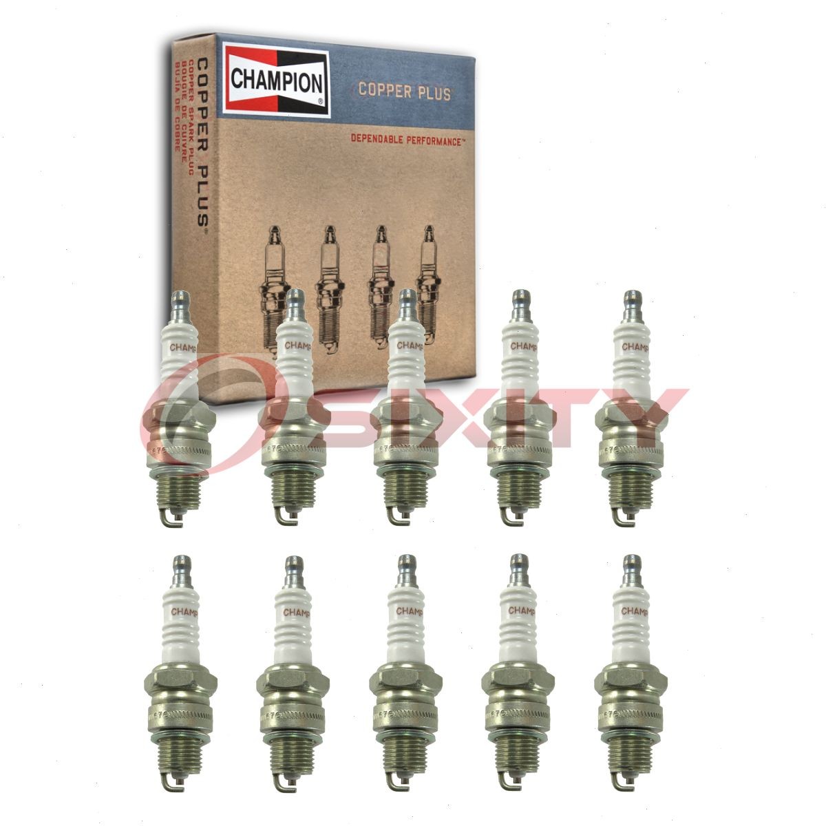10 pc Champion Copper Plus 929 Spark Plugs for W9FP W8BC W8B W20FPU W20FPRU bo