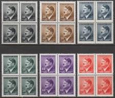Stamp Germany Bohemia B&M Mi 089-94 Sc 62-67 Block 1942 WWII Fuhrer Hitler MNH