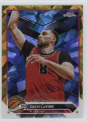 2023-24 Topps Chrome Sapphire Gold 8/50 Zach LaVine #55 0jr6
