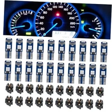 20PCS T5 Dashboard LED Light Bulbs, 37 74 2721 Instrument Cluster Super Blue