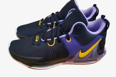 Nike LeBron Witness 7 Lakers Basketball Shoes Men's Size 12 Black Purple DM1123